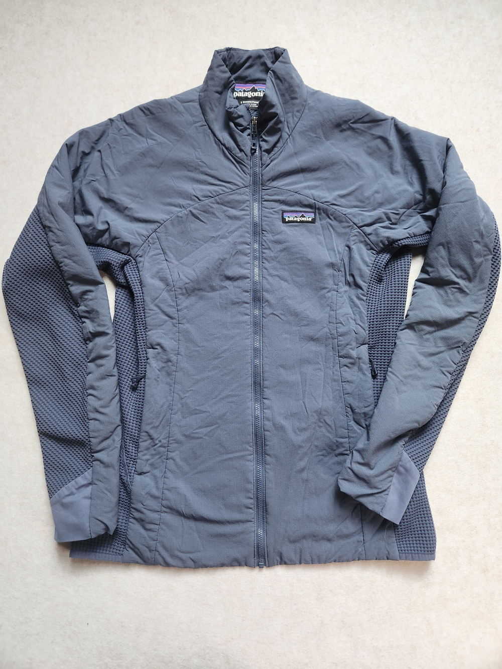 Patagonia Women’s L Nano Air Technology Light Hybrid Full Zip Jacket Blue EUC